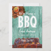 Aangepaste foto Afstuderen BBQ Party Kaart (Voorkant)