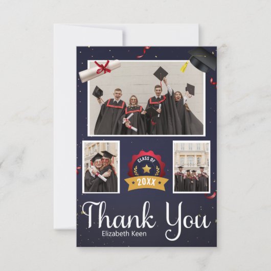 Aangepaste foto afstuderen bedankkaart (Voorkant)
