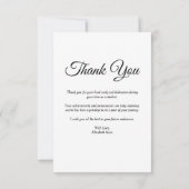 Aangepaste foto afstuderen bedankkaart (Achterkant)