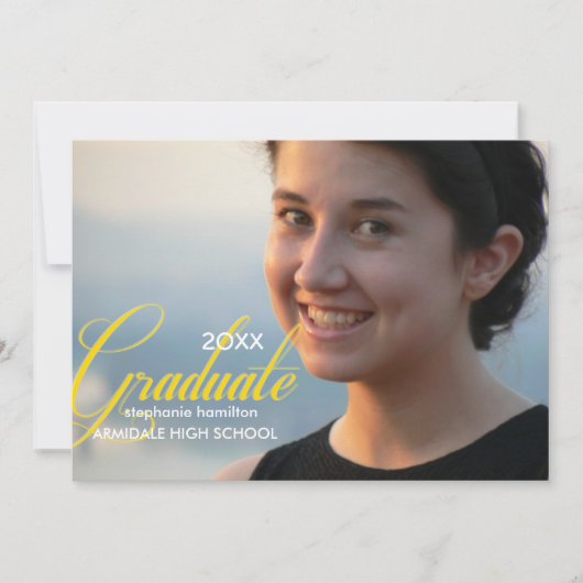 Aangepaste foto-afstuderen kaart (Voorkant)