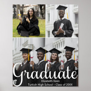 Aangepaste foto afstuderen poster