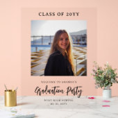 Aangepaste Foto Afstuderen Welkom Party Acryl Teke Bord (Huwelijk)