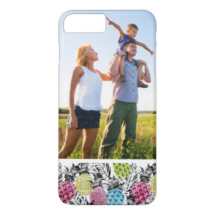 Aangepaste foto ananas grunge palmen iPhone 8 plus / 7 plus hoesje