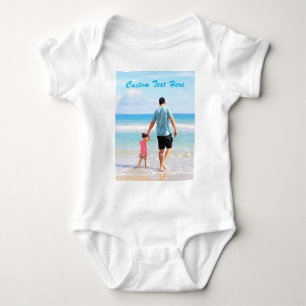 Aangepaste Foto Baby Bodysuit met Tekst