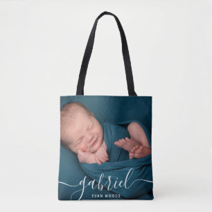 Aangepaste foto baby naam Baby accessoires Draagtas