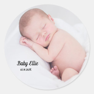Aangepaste foto Baby Ronde Sticker