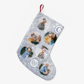 Aangepaste foto-Baby Silver Kleine Kerstsok (Voorkant (Hangend))