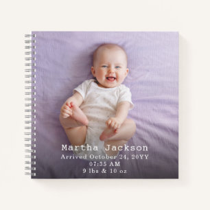 Aangepaste foto-Baby Sjabloon Aangepast Notitieboek