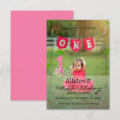 Aangepaste foto-Baby verjaardag Kaart (Voorkant / Achterkant)