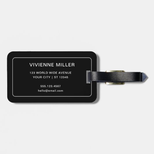 Aangepaste foto bagagelabel (Achterkant horizontaal)