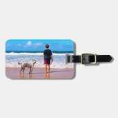 Aangepaste foto Bagagelabel met uw foto's ontwerp (Voorkant horizontaal)