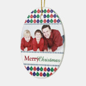 Aangepaste foto Bauble Pattern Keramisch Ornament (Links)