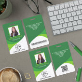 Aangepaste foto bedrijf QR-code personeel paars Badge