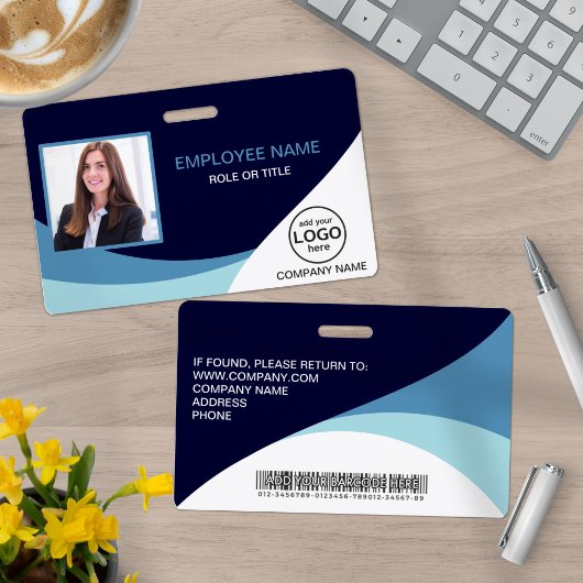 Aangepaste Foto Bedrijfsmedewerker Naam Barcode Bl Badge