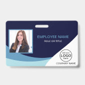 Aangepaste Foto Bedrijfsmedewerker Naam Barcode Bl Badge (Voorzijde)