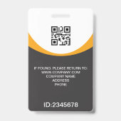 Aangepaste Foto Bedrijfsmedewerker QR Code Grijs G Badge (Achterkant)