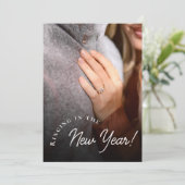 Aangepaste foto bellen in het nieuwe jaar save the date (Staand voorkant)