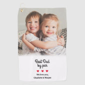 Aangepaste foto Best Dad van Par Fathers Day Golfe Golfhanddoek (Voorkant)