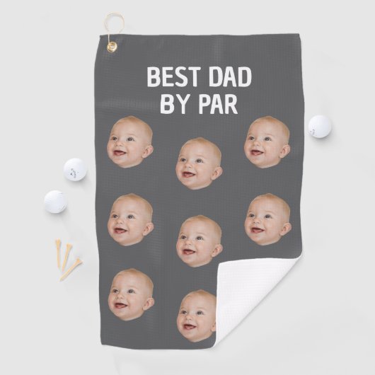 Aangepaste foto Best Dad van Par Gepersonaliseerde Golfhanddoek (Insitu)