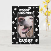 Aangepaste foto Best Dog Mum Ever Moederdag Kaart (Gele Bloem)