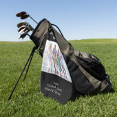 Aangepaste foto Best Grandpa by Par Golfhanddoek (Groen)