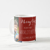 Aangepaste foto Best Mam Kerstmis Mok Red (Voorkant links)