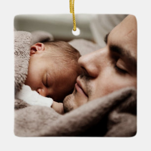Aangepaste foto BESTE DAD OOIT Keramisch Ornament