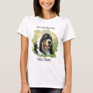 Aangepaste foto Beste hond Mam T-shirt