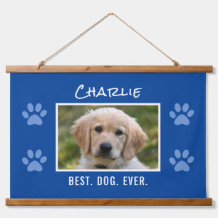 Aangepaste foto beste hond ooit hangend wandkleed