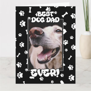 Aangepaste foto Beste hond papa ooit Vaderdag Kaart