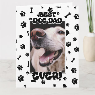 Aangepaste foto Beste hond papa ooit Vaderdag Kaart