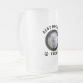 Aangepaste foto beste hond vader ooit matglas bierpul (Voorkant links)