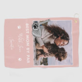 Aangepaste foto beste mam met foto van Par Golf-ha Golfhanddoek (Horizontaal)