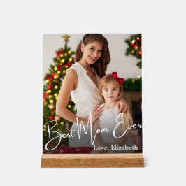 Aangepaste foto beste mam ooit acryl bord