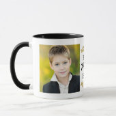 Aangepaste foto beste mam ooit gouden bloemen mok (Links)