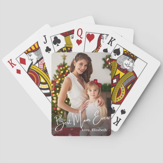 Aangepaste foto beste mam ooit pokerkaarten (Achterkant)