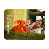 Aangepaste foto beste mam ooit witscript magneet (Horizontaal)