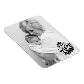 Aangepaste foto Beste mam ooit zwarte scriptcadeau Magneet (Rechterzijde)