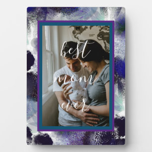 Aangepaste foto Beste moeder ooit typografie Fotoplaat