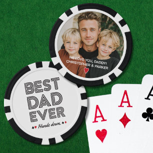 Aangepaste foto Beste pap ooit Poker Chips