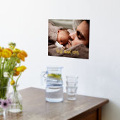 Aangepaste foto Beste papa ooit gouden script Folie Afdrukken (Laag (Keuken))