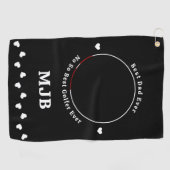 Aangepaste foto Beste papa ooit grappige golfer Golfhanddoek (Horizontaal)