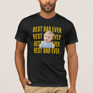 Aangepaste foto Beste papa ooit T-shirt