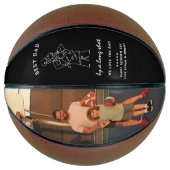 Aangepaste foto Beste papa vaders dag basketbal (Voorkant)