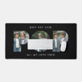 Aangepaste Foto "Beste Pop Ooit" Zwart Modern Bureaumat (Keyboard & Muis)