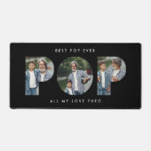 Aangepaste Foto "Beste Pop Ooit" Zwart Modern Bureaumat (Voorkant)