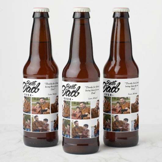 Aangepaste foto beste vader ooit bier etiket (Flessen)
