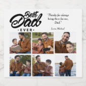 Aangepaste foto beste vader ooit bier etiket (Enkel label)