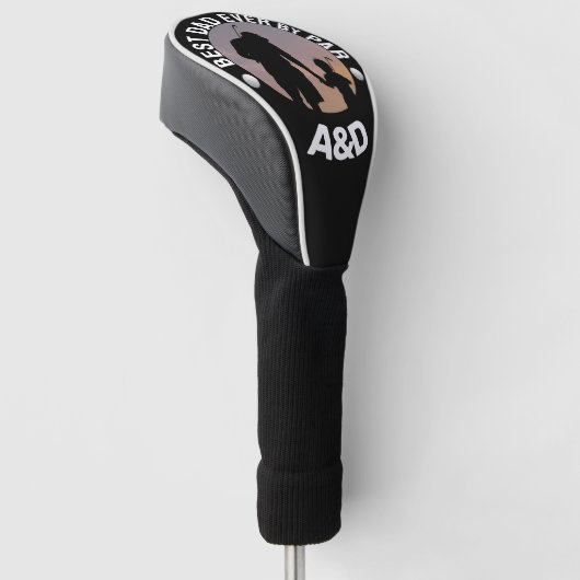 Aangepaste foto beste vader ooit golf hoofddeksel golfheadcover (Schuin)