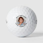 Aangepaste foto Beste vader ooit Grapny Black Whit Golfballen (Voorkant)